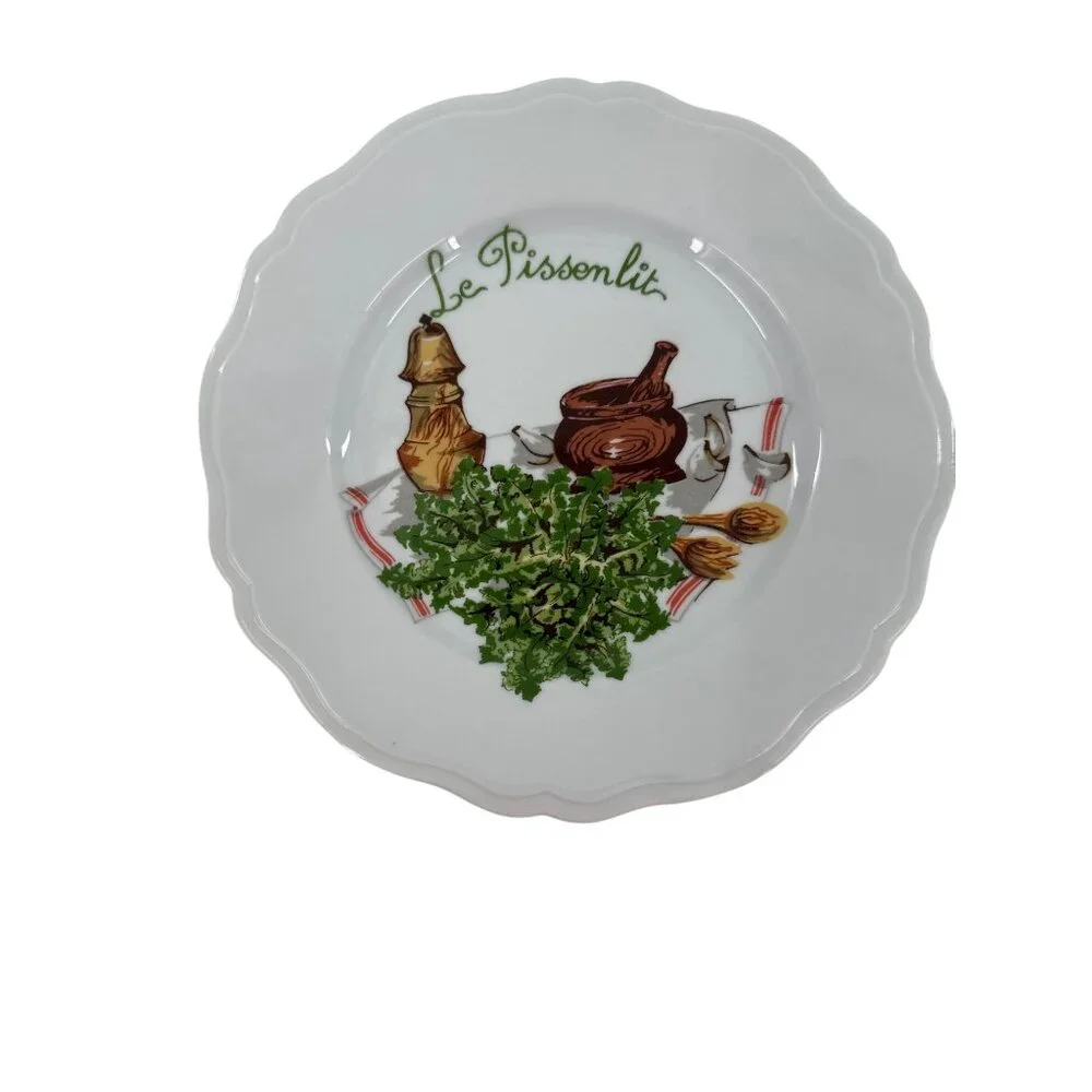 Vintage Merry Haute Limoges Porcelaine‎ French Salad Plate Set Of 6 G. Louviere